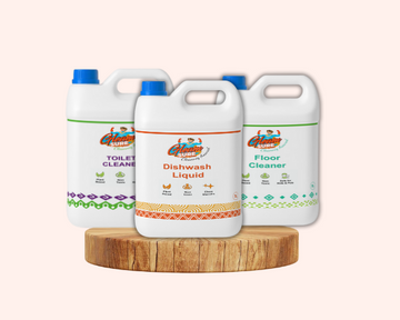 Gleamsure Super Saver 5L cleaning liquid packs – economical, biodegradable, and safe for families