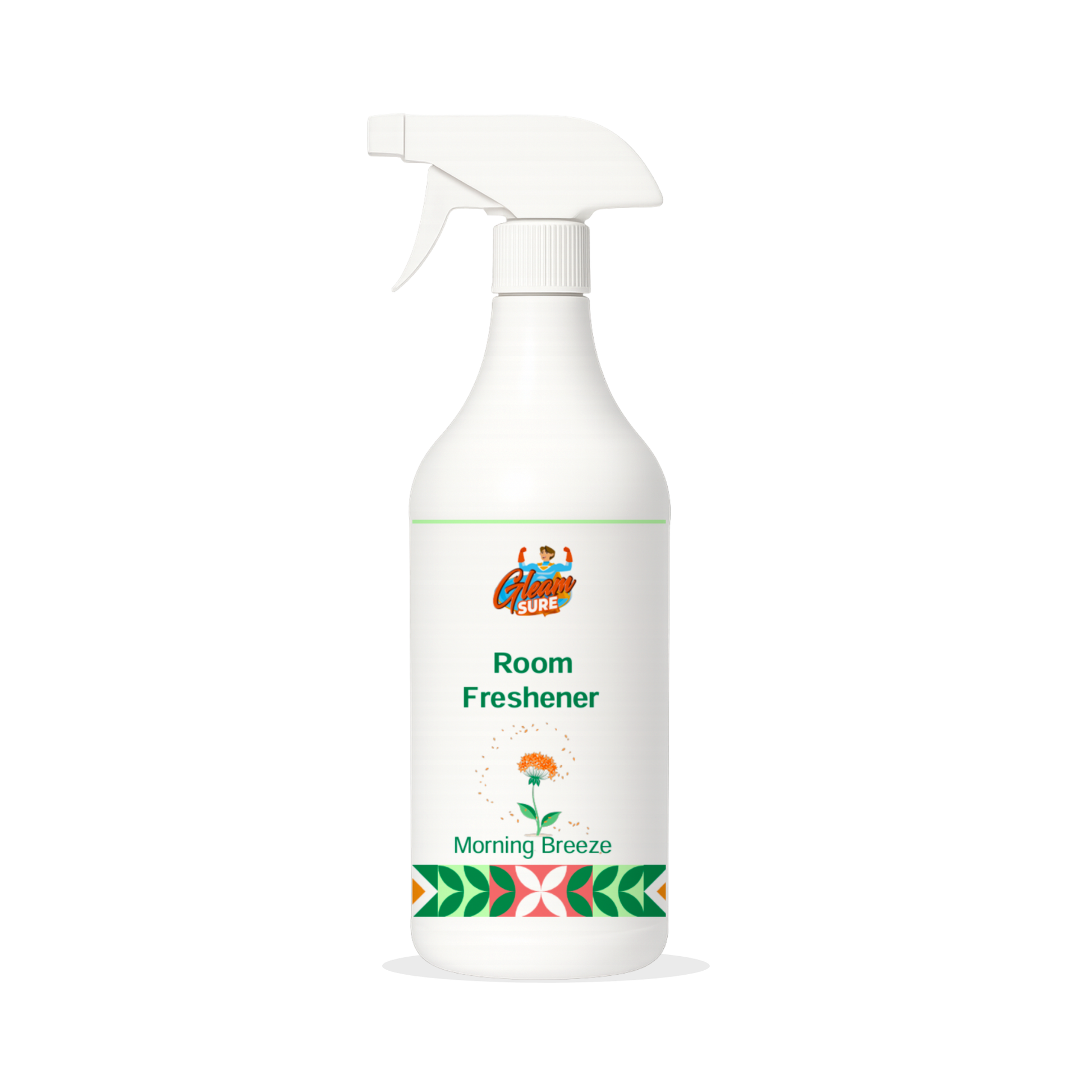 Front view of Gleamsure Morning Breeze Room Freshener bottle on a clean white background.