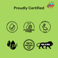 Gleamsure certifications graphic with six icons: Dermatologically Tested, Paraben Free, Cruelty Free, pH Balanced, 100% Natural, Made in India