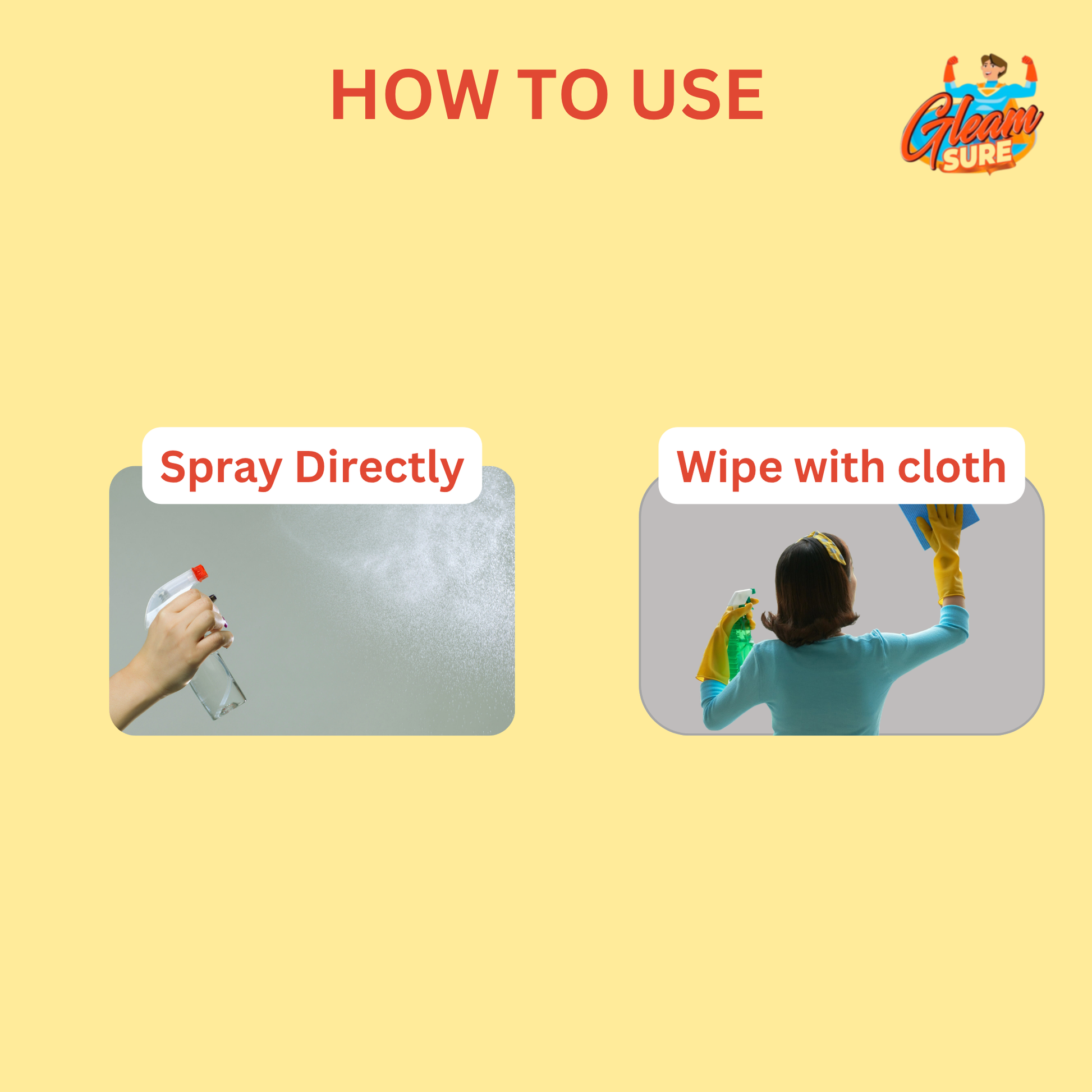 Step-by-step_usage_directions_for_Gleamsure_Multipurpose_Cleaner_with_icons_and_clean_design_layout