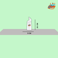 Toilet cleaner bottle with size details – compact, efficient, and eco-conscious packaging for sustainable cleaning