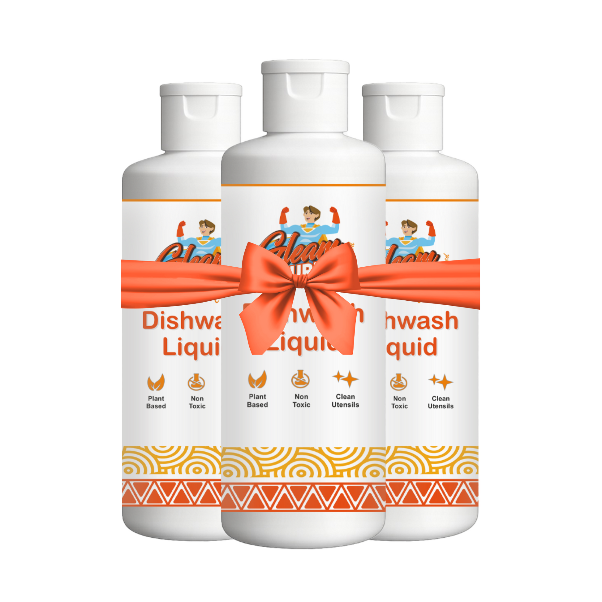 Triple pack of natural, lemon-powered dish wash – effective grease removal, safe for family and planet