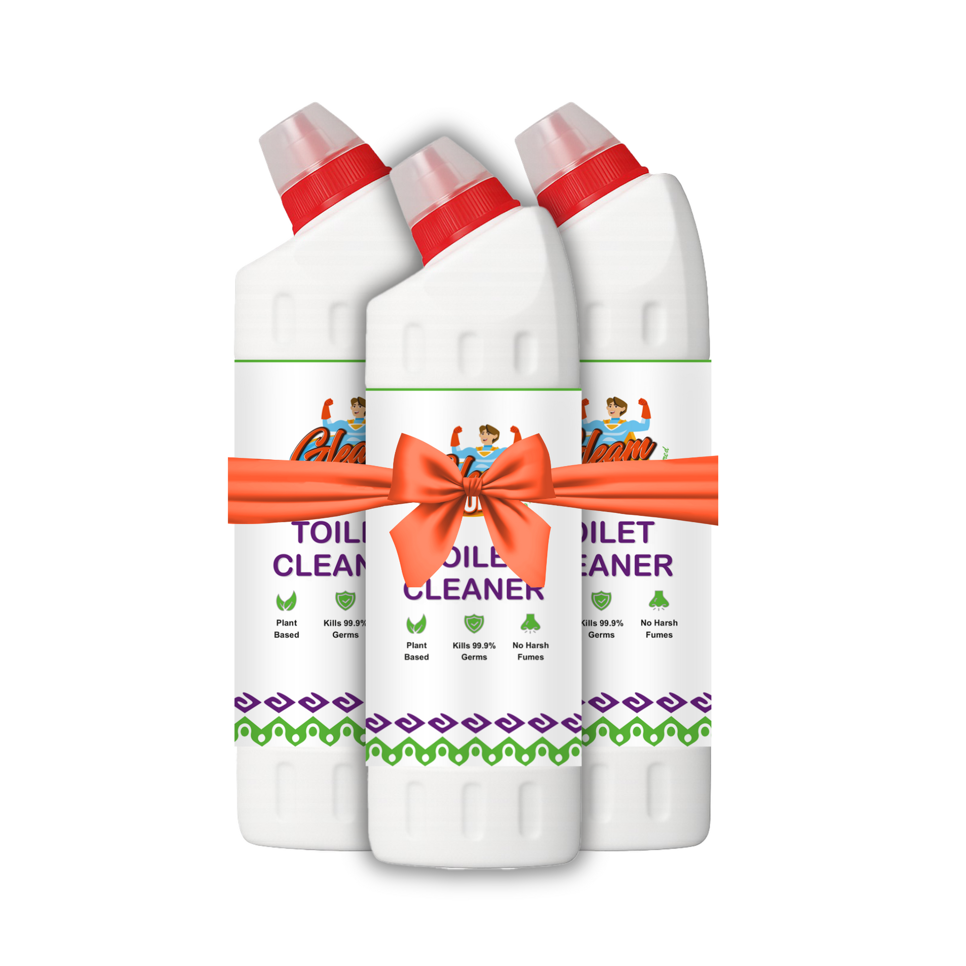 Triple pack of plant-powered toilet cleaner – non-toxic, effective, and safe for families and the planet
