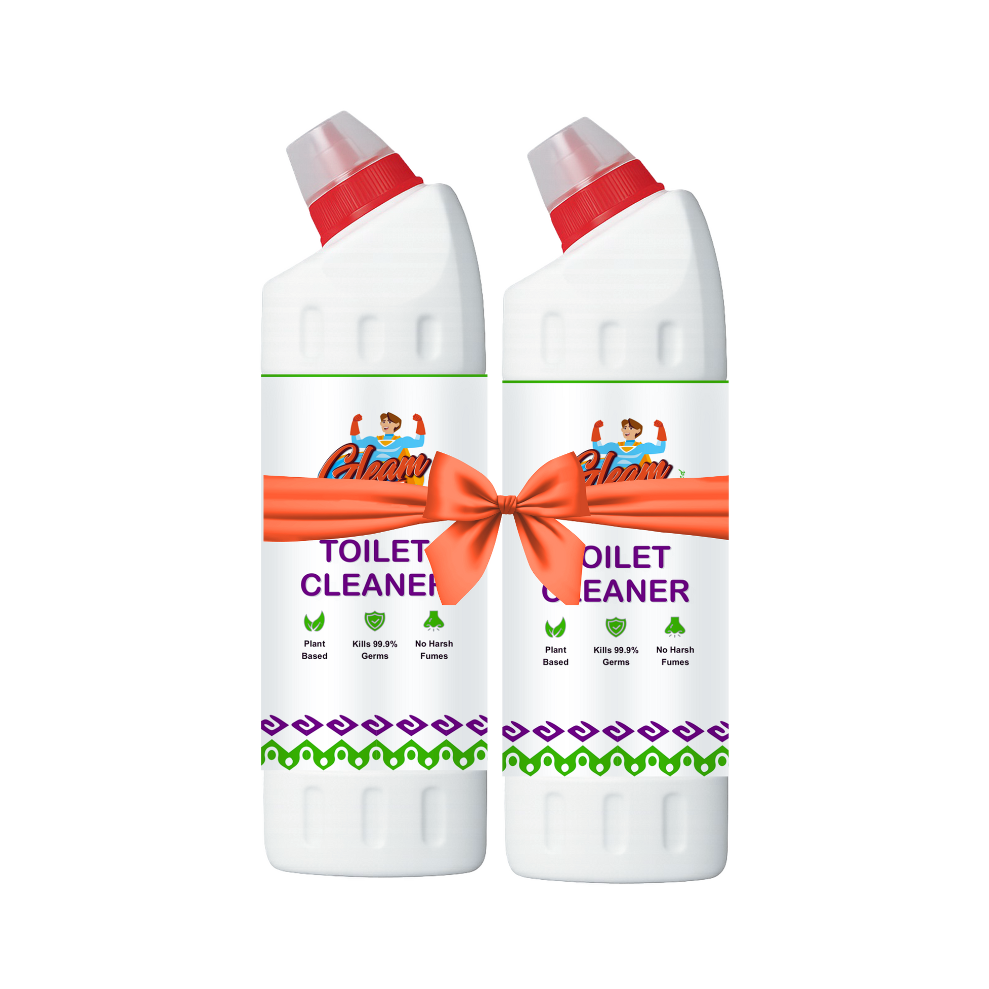 Value pack of 2 plant-based toilet cleaners – economical and eco-friendly choice for safe, everyday toilet cleaning